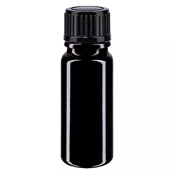 Lékárenská lahvička fialová 10ml kapátko uzávěr 1mm černý standardní Lékárenská lahvička fialová 10ml kapátko uzávěr 1mm černý standardní