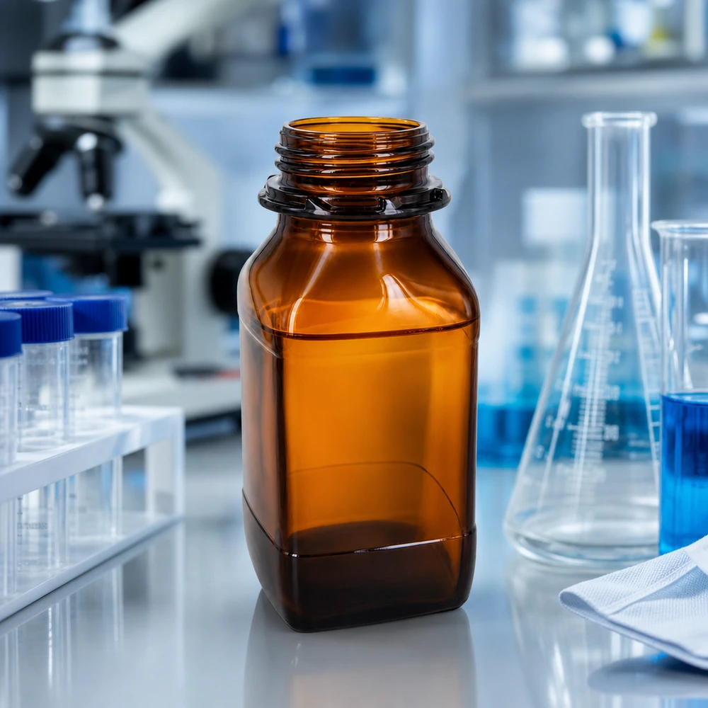 Láhev na chemikálie o objemu 500 ml 500ml Chemikalienflasche mit breitem Hals für einfache Reinigung und Wiederbefüllung
