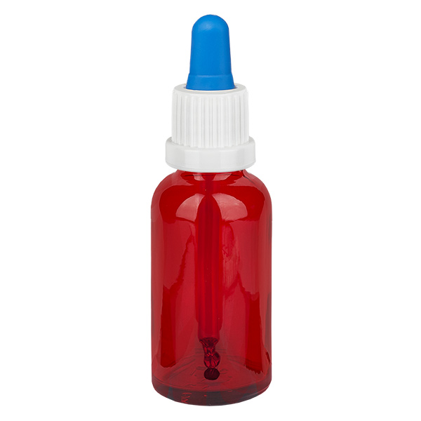 30ml pipetovací láhev bílá/modrý uzávěr s ochranou proti manipulaci RedLine UT18/30.