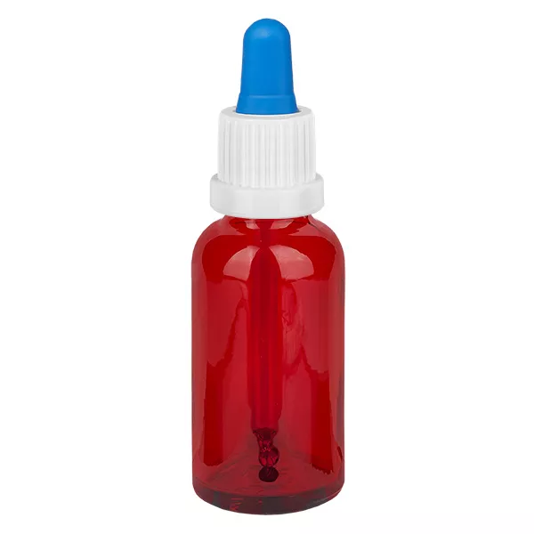 30ml pipetovací láhev bílá/modrý uzávěr s ochranou proti manipulaci RedLine UT18/30.