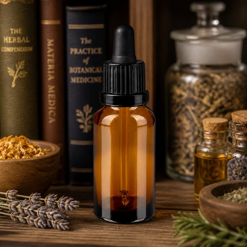 Stilvolle 20ml Braunglasflasche mit Pipettenverschluss für hochwertige Öle und Essenzen