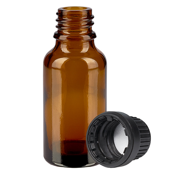 20ml láhev 11mm šroubovací uzávěr černý tamper evident uzávěrII BrownLine UT18/20 20ml láhev 11mm šroubovací uzávěr černý tamper evident uzávěrII BrownLine UT18/20