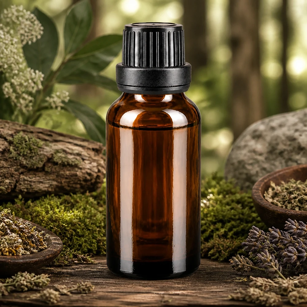 Lichtgeschützte 20ml Tropfflasche Braunglas mit 2mm Öffnung für Tinkturen und Aromaöle
