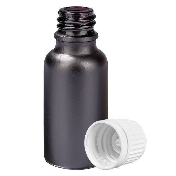 20ml láhev 11mm šroubovací uzávěr bílý s ochranou proti manipulaci BlackLine UT18/20 20ml láhev 11mm šroubovací uzávěr bílý s ochranou proti manipulaci BlackLine UT18/20