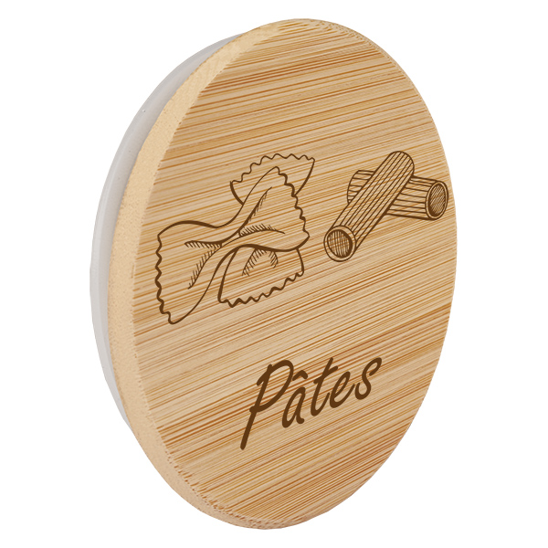 Couvercle en bois "Pâtes" pour WECK RR100 Couvercle en bois "Pâtes" pour WECK RR100