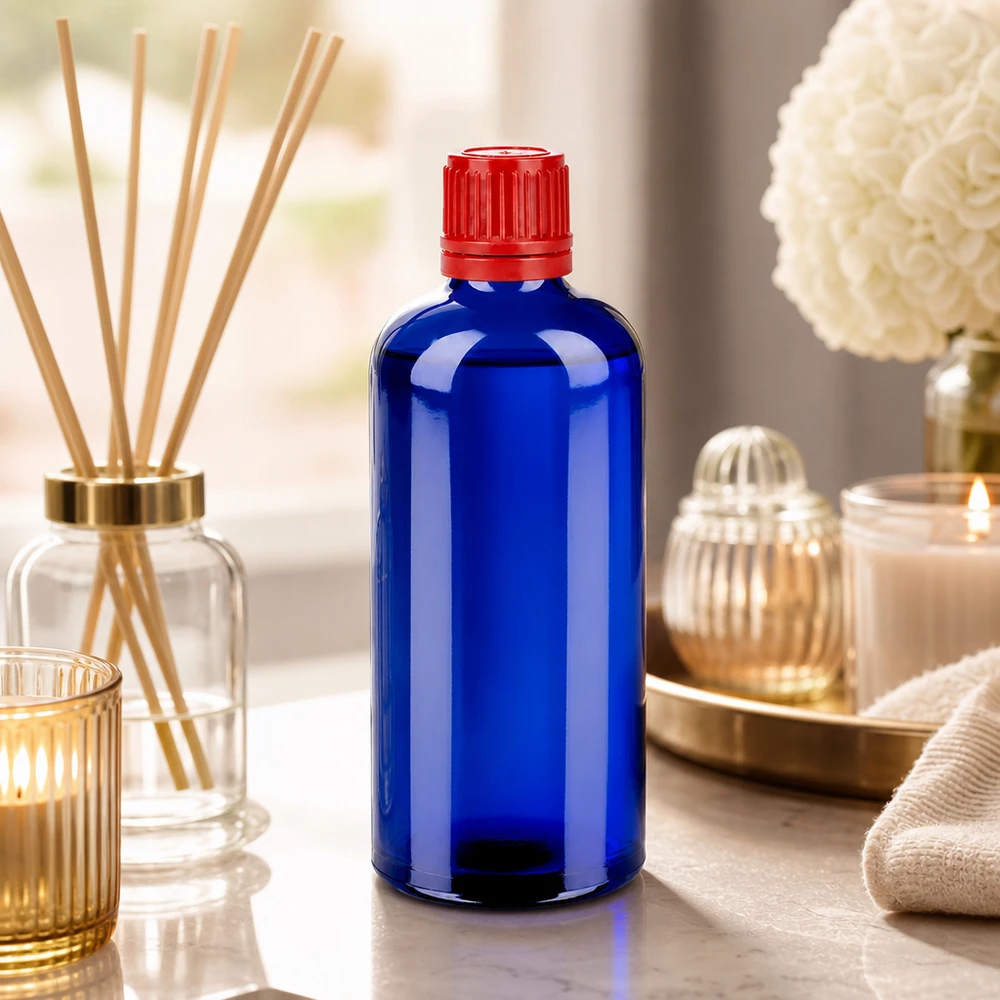 Premium 100ml Glasflasche für Kosmetik und Pharmazie mit hygienischem Schraubverschluss