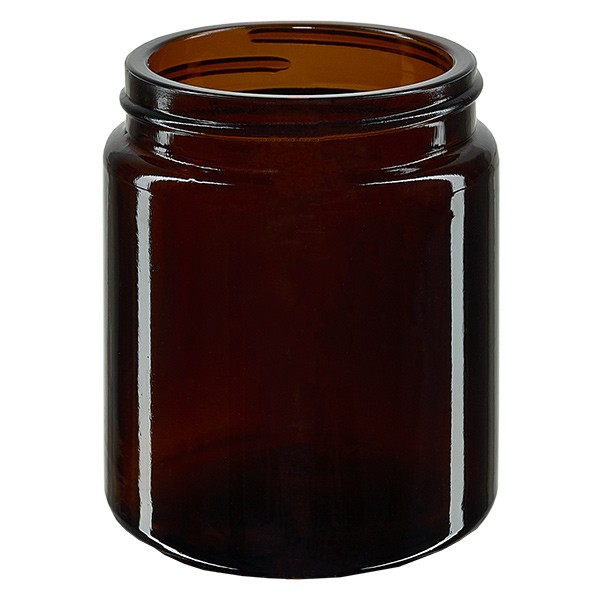 Dóza na mast (skleněná nádoba) 100 ml hnědá, bez víčka, závit 53 mm/R3 Dóza na mast (skleněná nádoba) 100 ml hnědá, bez víčka, závit 53 mm/R3