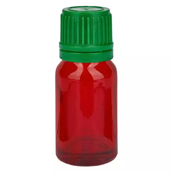 10ml láhev 11mm šroubovací uzávěr zelený uzávěr s ochranou proti manipulaci RedLine UT18/10 10ml láhev 11mm šroubovací uzávěr zelený uzávěr s ochranou proti manipulaci RedLine UT18/10