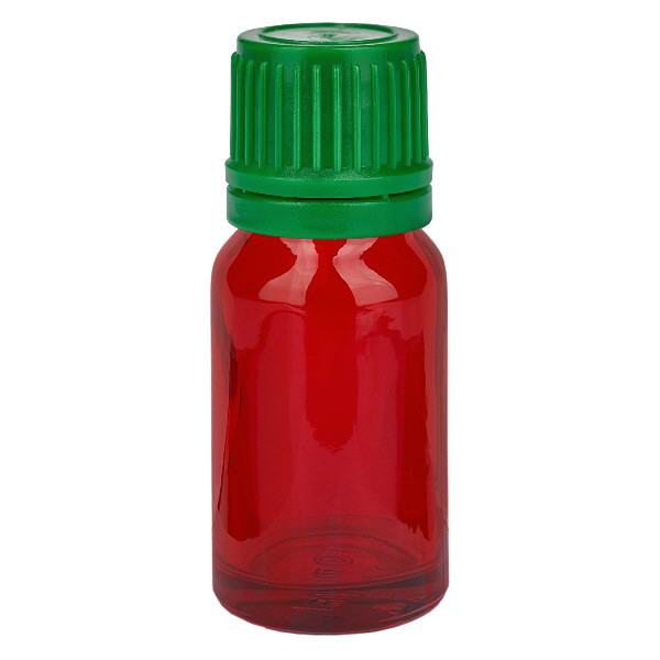 10ml láhev 11mm šroubovací uzávěr zelený uzávěr s ochranou proti manipulaci RedLine UT18/10 10ml láhev 11mm šroubovací uzávěr zelený uzávěr s ochranou proti manipulaci RedLine UT18/10