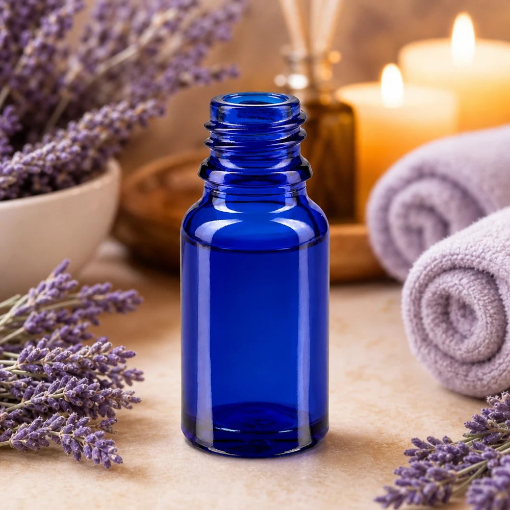 Hochwertige 10ml Apothekenflasche blau für professionelle Aufbewahrung von Wirkstoffen