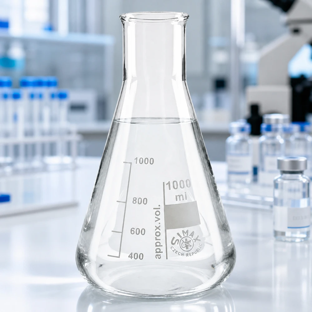 Erlenmeyerova baňka 300 ml se širokým hrdlem Glaskolben 300ml Erlenmeyerform kristallklar - präzise Volumenmarkierung für genaue Messungen