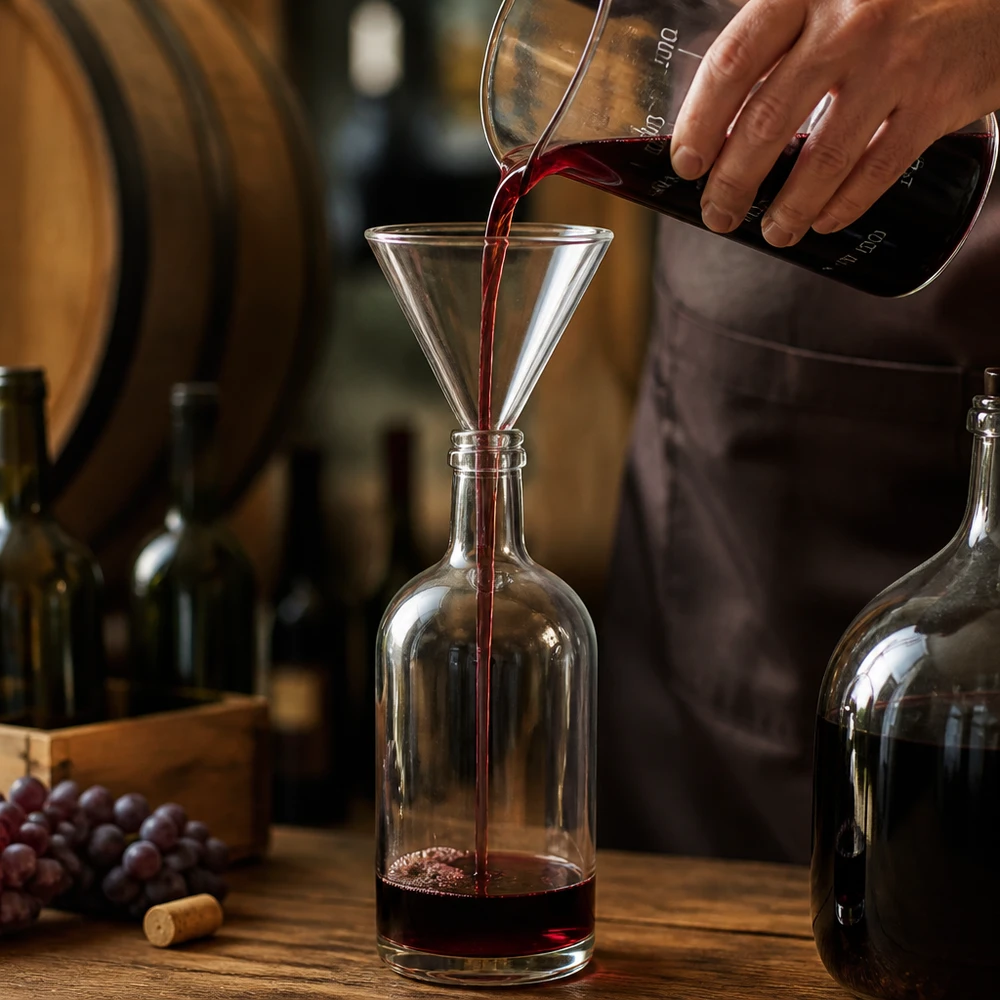 Nálevka ø 70 mm sodnovápenatá, úhel 60°, krátká. Robuster Glastrichter mit kurzem Stiel und 70mm Öffnung aus bruchfestem Kalk-Soda-Glas gefertigt