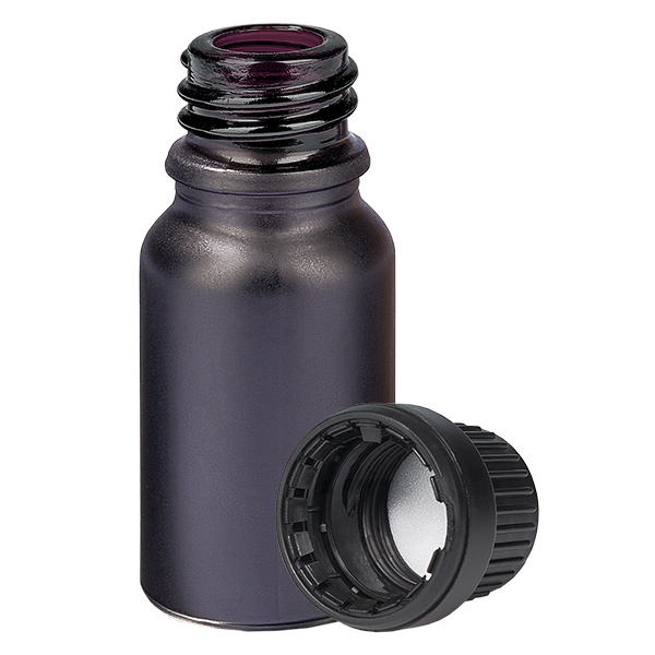 10ml láhev 11mm šroubovací uzávěr černý BlackLine UT18/10. 10ml láhev 11mm šroubovací uzávěr černý BlackLine UT18/10.