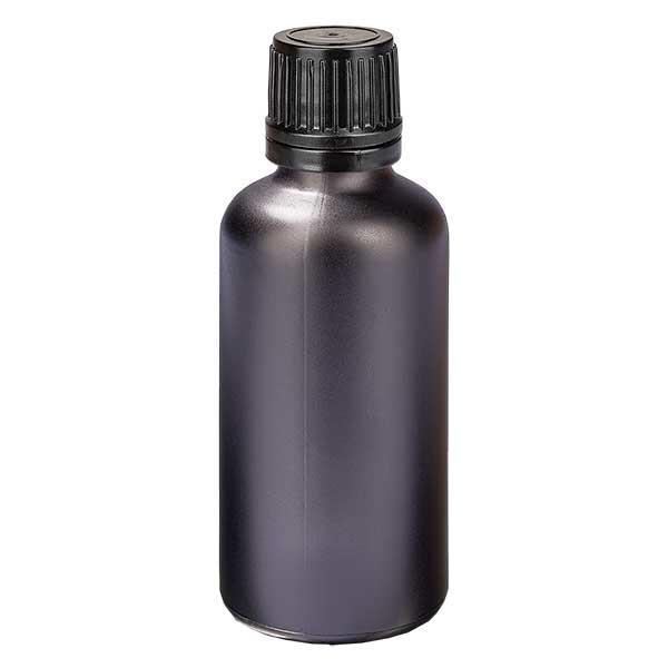 50ml lahvička s kapátkem 1mm tamper-evidentní uzávěr BlackL. UT18/50 50ml lahvička s kapátkem 1mm tamper-evidentní uzávěr BlackL. UT18/50