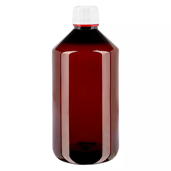 PET láhev 750ml s bílým/červeným uzávěrem s možností manipulace s ním. PET láhev 750ml s bílým/červeným uzávěrem s možností manipulace s ním.