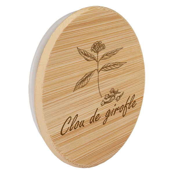 Couvercle en bois "clou de girofle" pour WECK RR60 Couvercle en bois "clou de girofle" pour WECK RR60