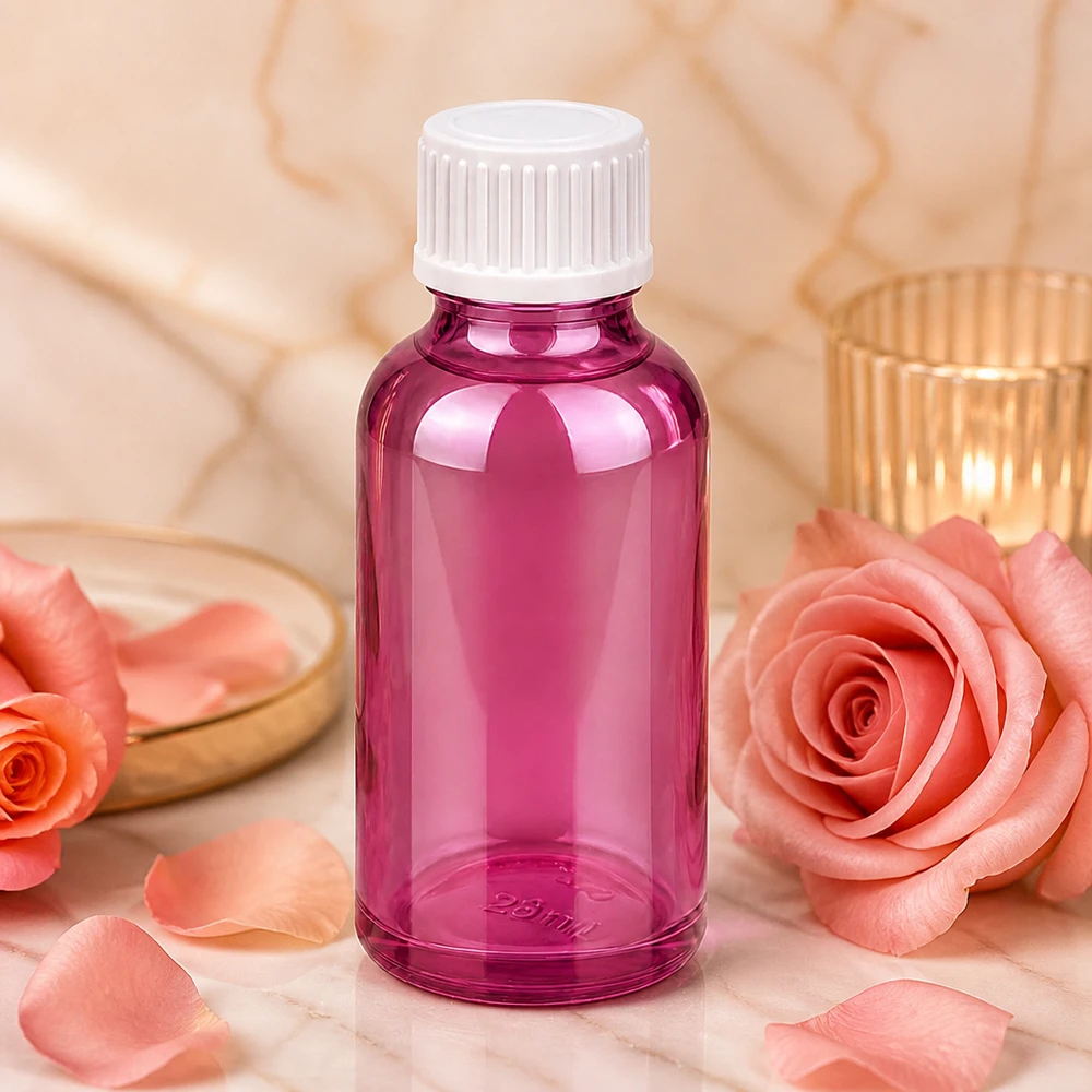 Professionelle Tropfflasche 30ml violett mit standardisiertem UT18/30 Gewinde