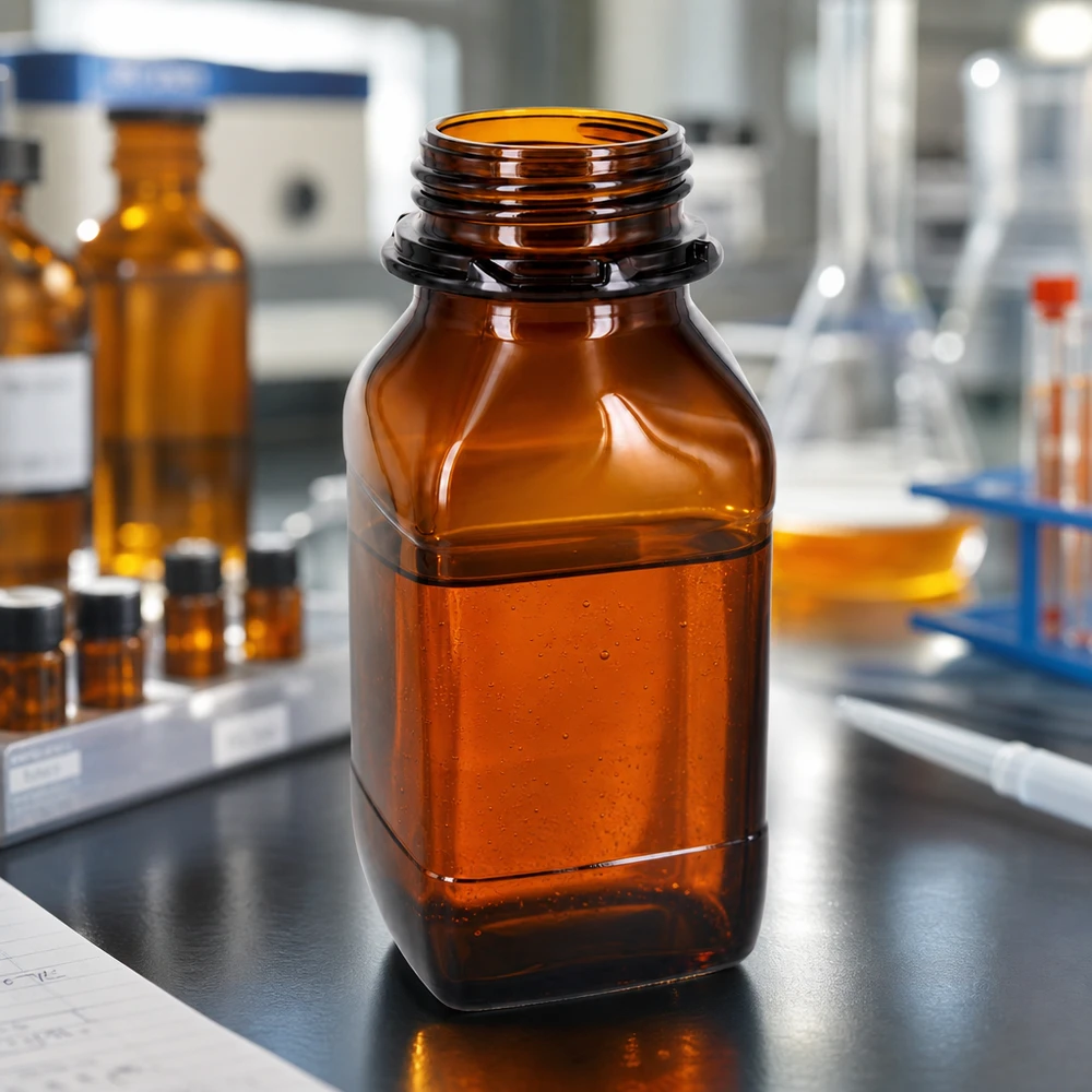 Láhev na chemikálie o objemu 500 ml 500ml Weithalsflasche für Chemikalien mit ergonomischem Design und rutschfester Oberfläche