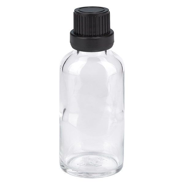 30ml láhev 11mm šroubovací uzávěr černý tamper-evidentní uzávěr ClearLine UT18/30 30ml láhev 11mm šroubovací uzávěr černý tamper-evidentní uzávěr ClearLine UT18/30