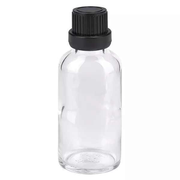 30ml láhev 11mm šroubovací uzávěr černý tamper-evidentní uzávěr ClearLine UT18/30 30ml láhev 11mm šroubovací uzávěr černý tamper-evidentní uzávěr ClearLine UT18/30