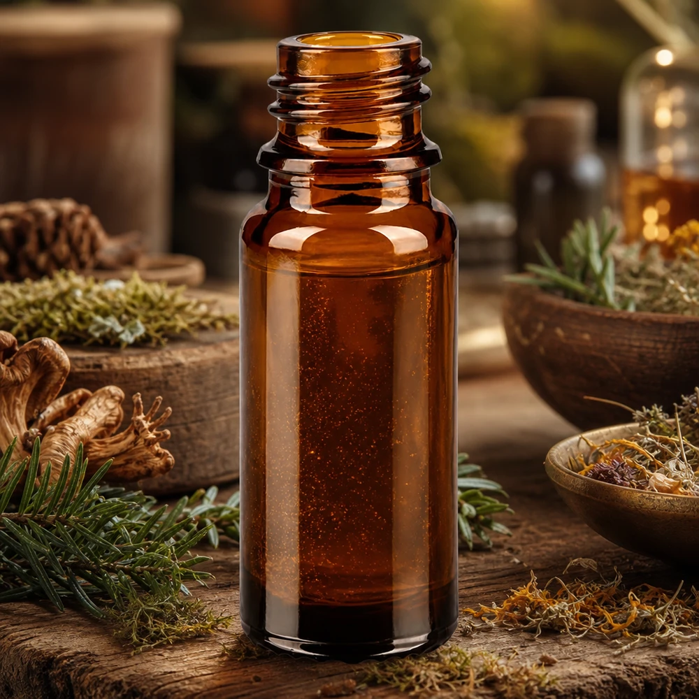 ApoGlas Apothekenflasche 10ml mit dickwandigem braunem Glas für sichere Aufbewahrung von Essenzen