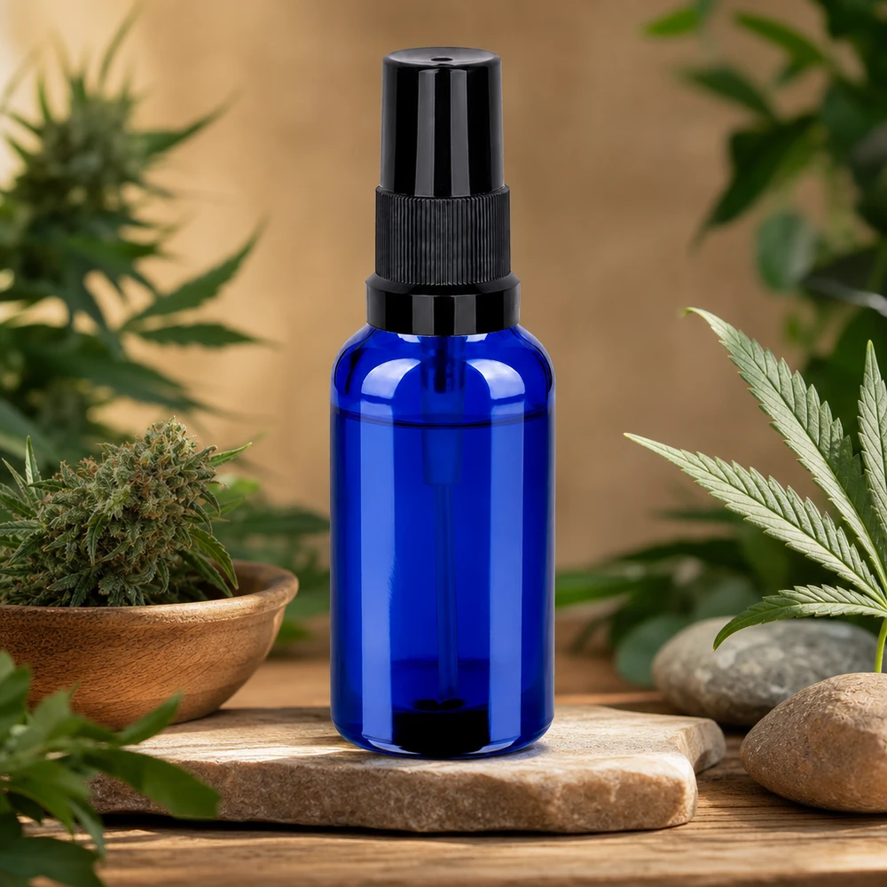 30ml lahvička s rozprašovačem černá standardní uzávěr BlueLine UT18/30 30ml Sprayflasche mit robustem schwarzem Pumpmechanismus für langlebige Nutzung