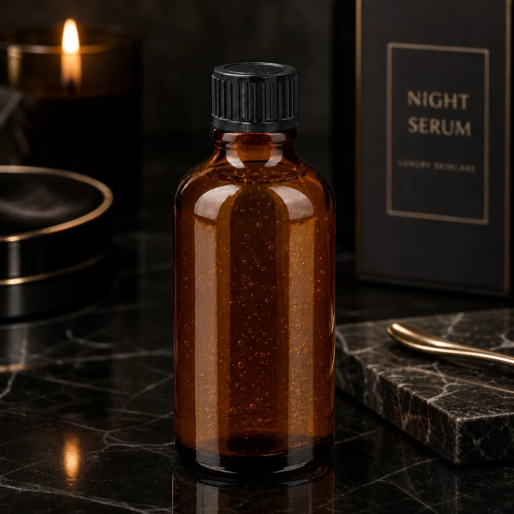 Stilvolle 50ml BrownLine Flasche mit minimalistischem Design für hochwertige Pflegeprodukte