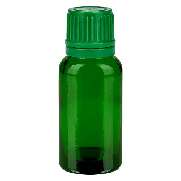 20ml lahvička 11mm šroubovací uzávěr zelený tamper-evidentní uzávěr GreenLine UT18/20