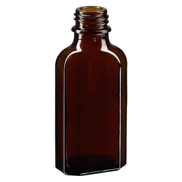 Hnědá láhev Meplat DIN22 o objemu 50 ml 50ml Meplatflasche braun DIN22 Gewinde - elegante Glasflasche für ätherische Öle Tinkturen und Kosmetik