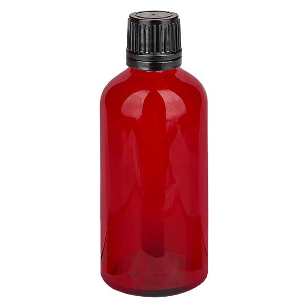 100ml lahvi&#269;ka s kap&#225;tkem 1mm tamper-evidentn&#237; uz&#225;v&#283;r RedL. UT18/100