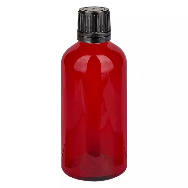 100ml lahvička s kapátkem 1mm tamper-evidentní uzávěr RedL. UT18/100 100ml lahvička s kapátkem 1mm tamper-evidentní uzávěr RedL. UT18/100