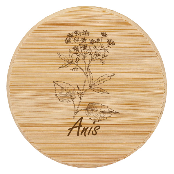Couvercle en bois &quot;Anis&quot; pour WECK RR60