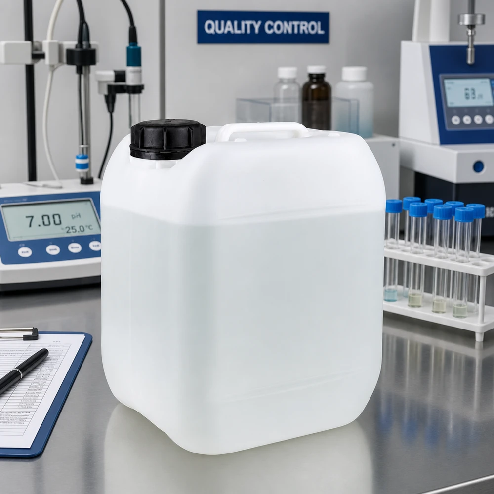 Lebensmittelechter 5L HDPE Kanister mit breitem Schraubdeckel für Laborchemikalien geeignet