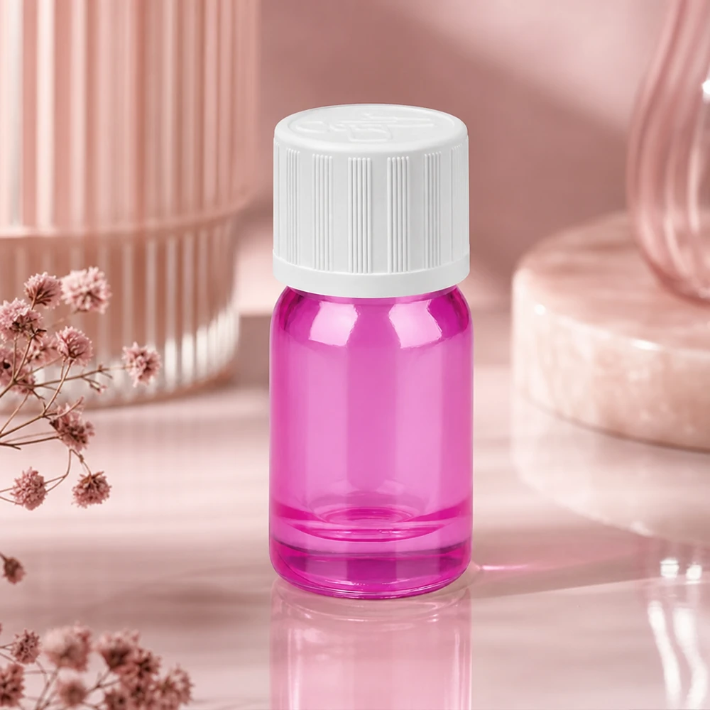 Praktische 5ml Violettglas-Flasche mit Tropferfunktion geeignet für präzise Dosierung von Wirkstoffen