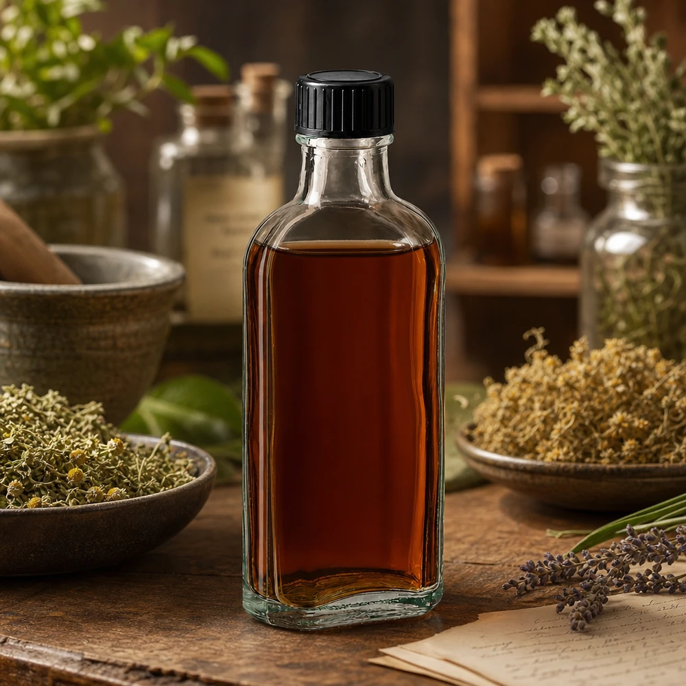 100 ml čirý šroubovací uzávěr Meplat s těsnicím diskem EPE Transparente Meplat Flasche 100ml mit auslaufsicherem EPE-Verschluss für ätherische Öle und Extrakte