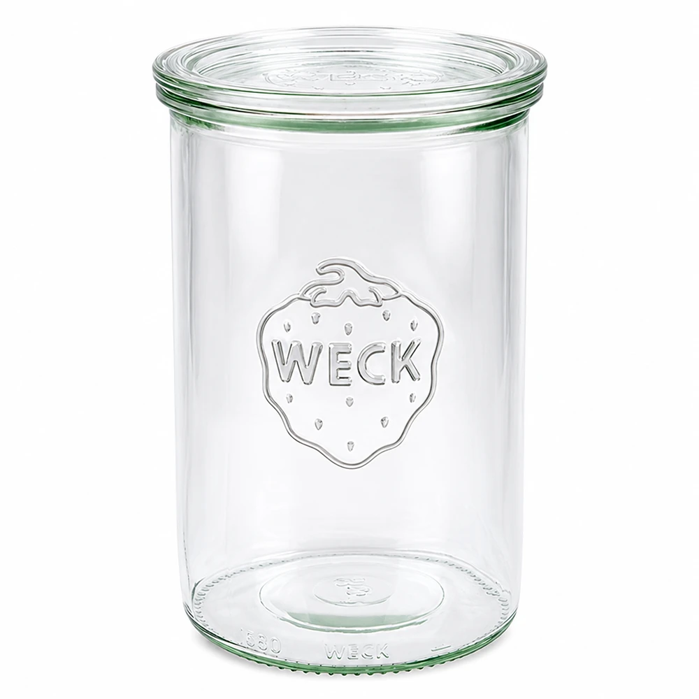 WECK Sturzglas 1000ml mit Glasdeckel RR100 Einmachglas transparent leer für Vorratshaltung und Konservierung