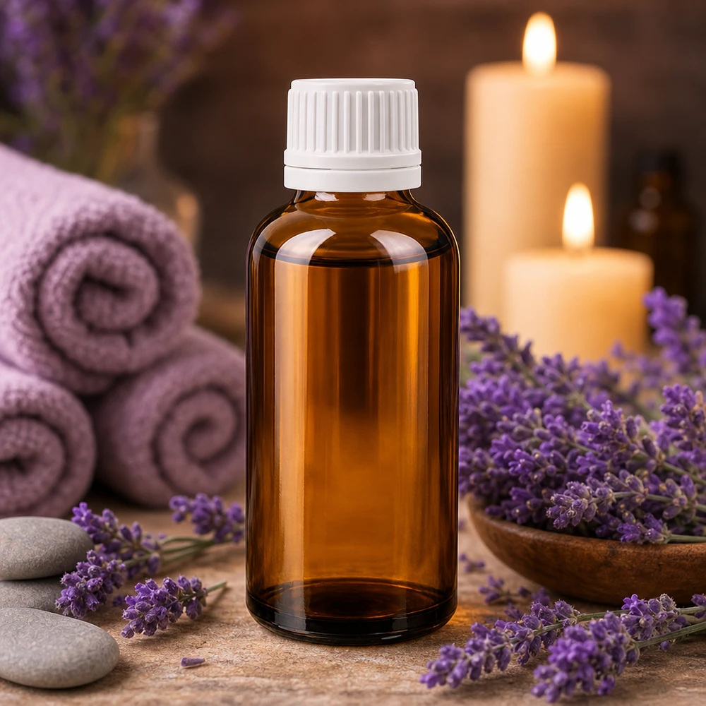 Vielseitige 50ml Glasflasche braun mit Tropfverschluss für DIY Kosmetik und Naturheilkunde