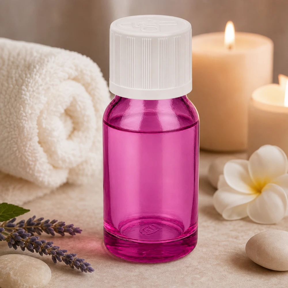 Dekorative 10ml Glasflasche in Purple für stilvolle Aufbewahrung von Duftölen und Extrakten