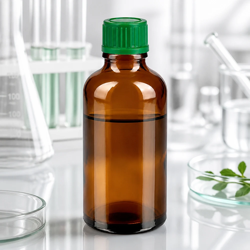 50ml Glasflasche BrownLine Serie mit grünem Standardverschluss für Pharmazie