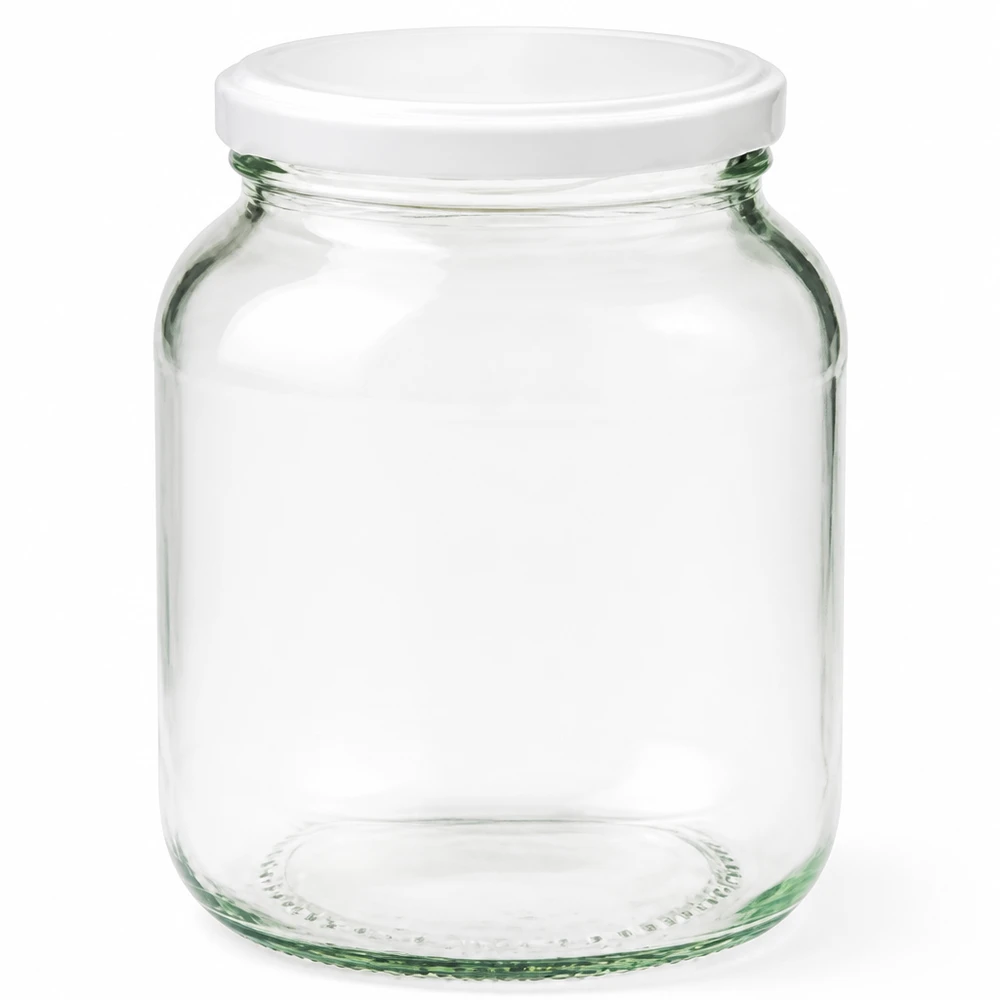 370ml Ovalglas Einmachglas mit weißem BasicSeal Deckel UNiTWIST System transparent leer Vorratsglas