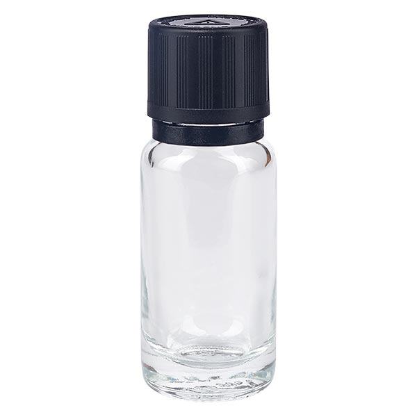 Lékárenská lahvička čirá 10ml kapátko víčko Nalévací kroužek 1mm černý Dětem odolná atrapa výstražného symbolu Uzávěr odolný proti manipulaci. Lékárenská lahvička čirá 10ml kapátko víčko Nalévací kroužek 1mm černý Dětem odolná atrapa výstražného symbolu Uzávěr odolný proti manipulaci.