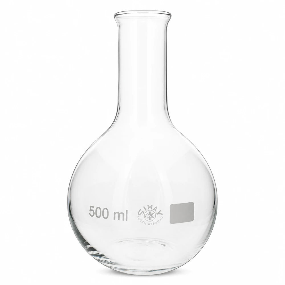 Hip flask 500ml úzké hrdlo Professioneller Enghals-Kolben 500ml aus resistentem Laborglas