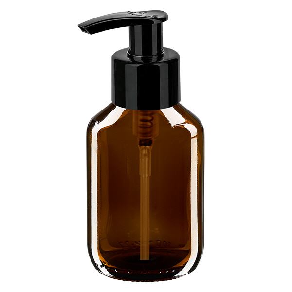 100ml lahvička na léky hnědá, s dávkovací pumpičkou černá ApoGlas 100ml lahvička na léky hnědá, s dávkovací pumpičkou černá ApoGlas