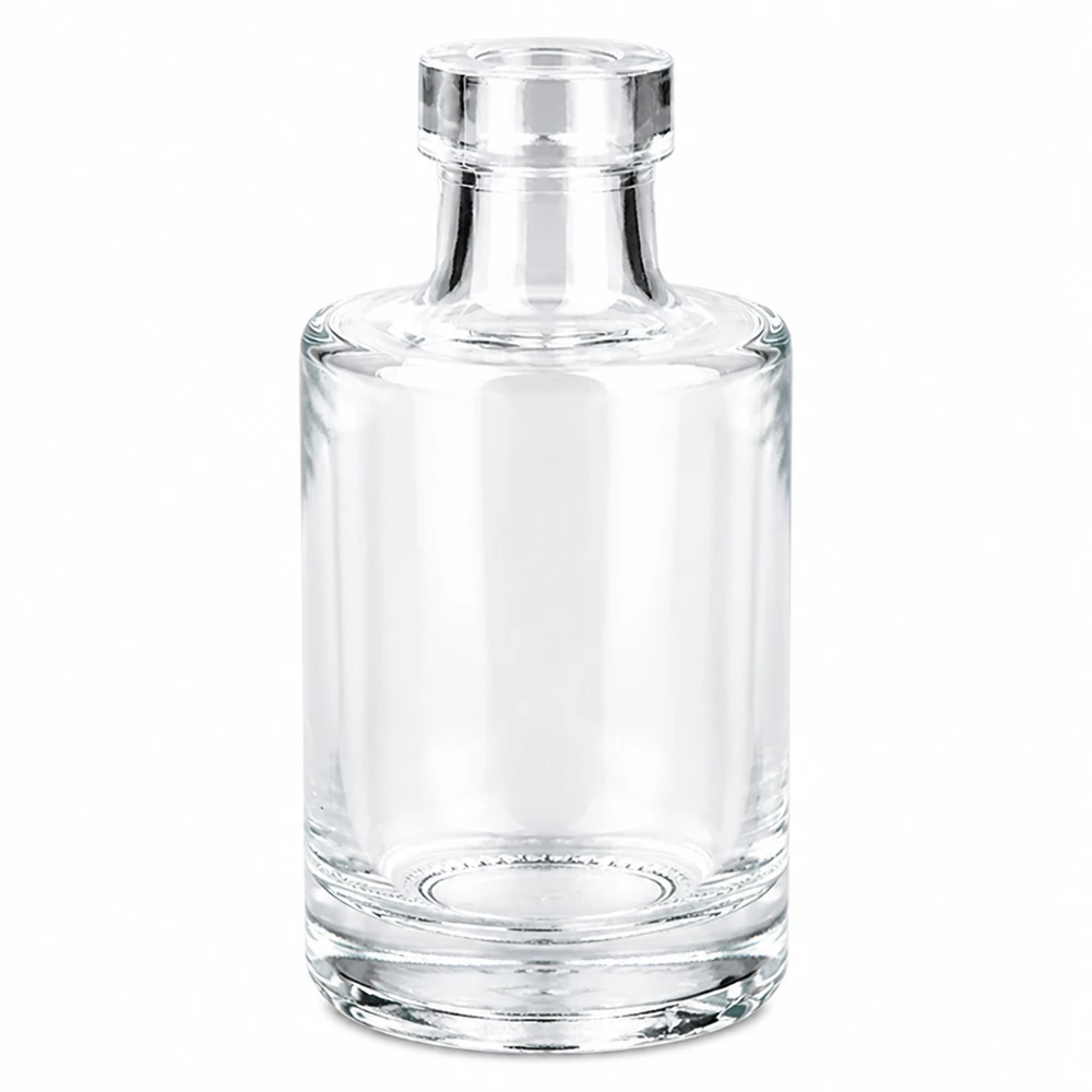 100ml Glasflasche Marie ohne Verschluss UNiTWIST transparent leer auf weißem Hintergrund