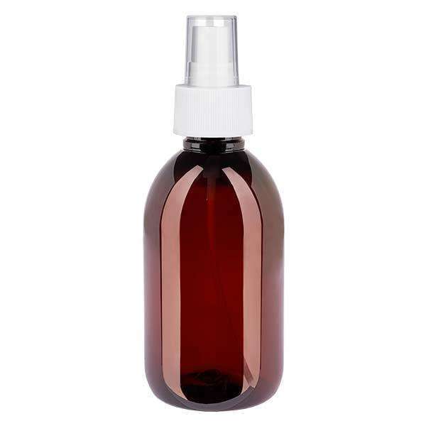 PET láhev 250ml s rozprašovačem bílá PET láhev 250ml s rozprašovačem bílá