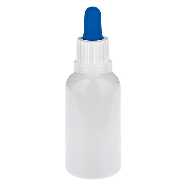 30ml lahvička s kapátkem bílá/modrá originální uzávěr WhiteLine UT18/30 30ml lahvička s kapátkem bílá/modrá originální uzávěr WhiteLine UT18/30
