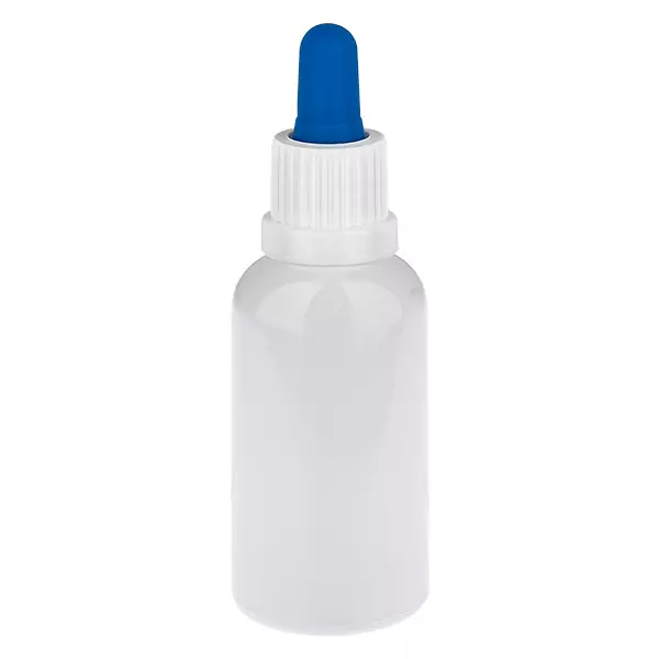 30ml lahvička s kapátkem bílá/modrá originální uzávěr WhiteLine UT18/30 30ml lahvička s kapátkem bílá/modrá originální uzávěr WhiteLine UT18/30