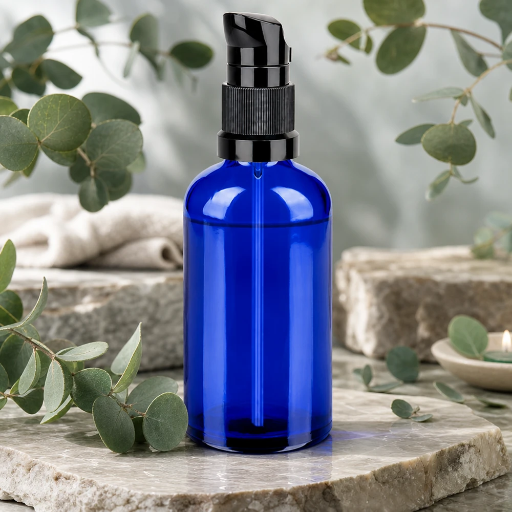 100ml lahvička s pumpičkou černá standardní uzávěr BlueLine UT18/100 100ml lahvička s pumpičkou černá standardní uzávěr BlueLine UT18/100