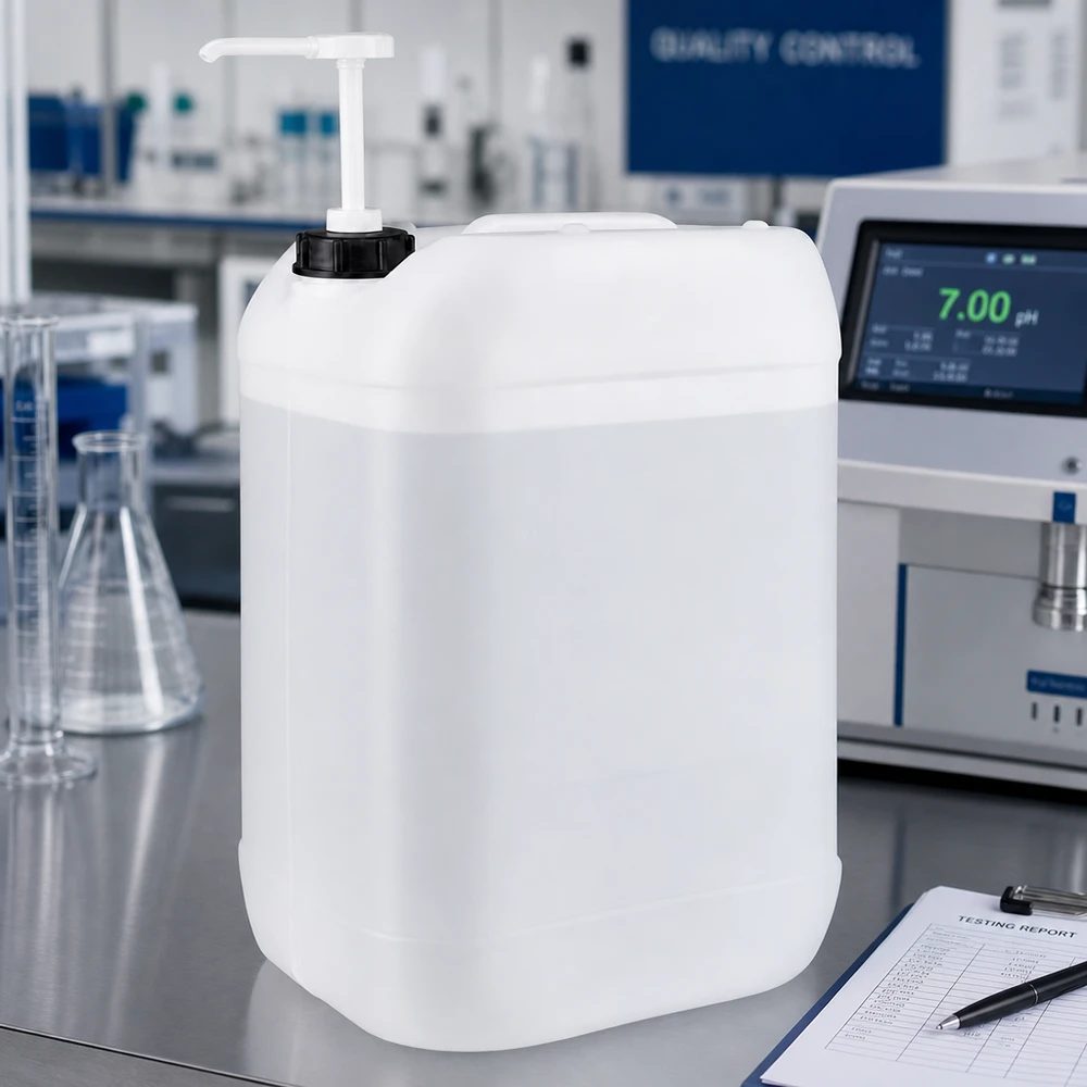 Kanystr 25 litrů s dávkovacím čerpadlem Robuster 25L Flüssigkeitsbehälter mit integrierter Dosierpumpe für industriellen Einsatz