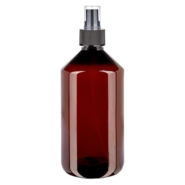 PET láhev 750ml s rozprašovačem černá PET láhev 750ml s rozprašovačem černá